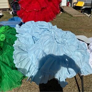 Light Blue Ruffled Skirt Set